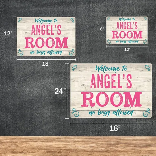 Vista 3 de Letrero personalizado para habitación de niñas, habitación de niños, dormitorio, decoración de puerta, letreros con nombre, placa, regalo, 8 x 12