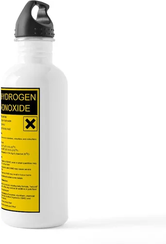 Vista 3 de CafePress Dihydrogen Monox - Botella de agua de acero inoxidable (1,0 L)
