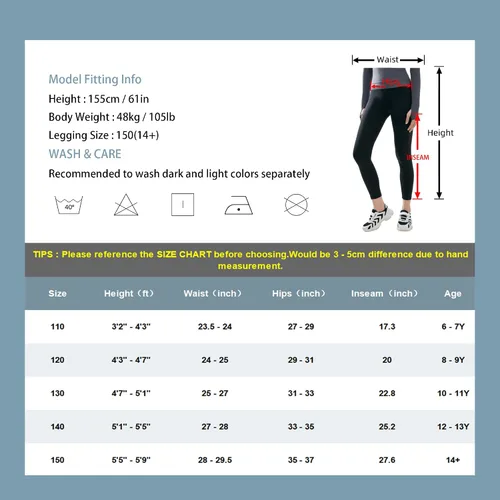 Vista 5 de Kiderence Leggings deportivos para niñas pequeñas, pantalones de yoga con bolsillo