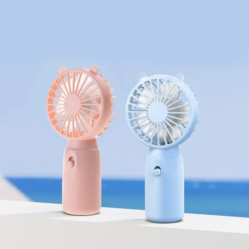 Vista 5 de Ventilador pequeño de mano, mini ventilador portátil de verano, ventilador de bolsillo con pilas AA (pilas no incluidas) Ventilador de oficina