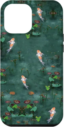 Vista 26 de Emerald Green Majestic Zen Water Garden Japanese Koi Fish Case for iPhone 17