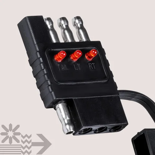 Vista 8 de Verdadero MODS 4-Way Flat Trailer Light Tester 4-Pin Cableado Circuito