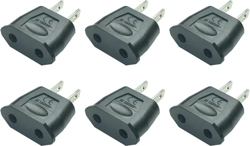 Vista 10 de EU Euro Europa a EE.UU. EE.UU. Enchufe de pared Convertidor Adaptador de viaje Adaptador (10 PCS)