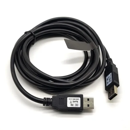 Vista 3 de USB 2.0 macho a USB 2.0 macho con chipset FT232R cable de módem nulo para PC a PC de transferencia de datos de comunicación 8.2 ft