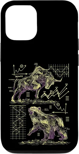 Vista 28 de Shareholder Stock Market Bull vs Bear Stock Trader Case for iPhone 17