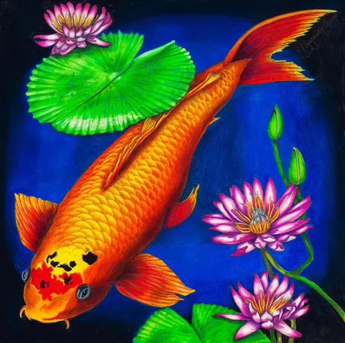 Vista 2 de Greeting Cards Original Art by Babette Gazarian-Cherne' KOI