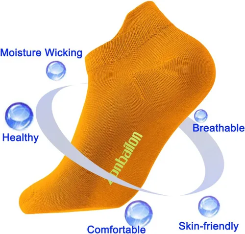 Vista 4 de Calcetines tobilleros de corte bajo para hombre, calcetines deportivos para correr