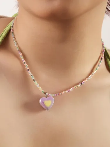 Vista 3 de OJERRY Y2K - Collar de cuentas coloridas Kawaii para adolescentes y mujeres