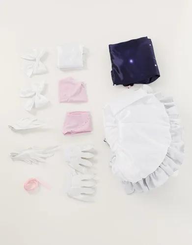 Vista 6 de miccostumes Disfraz de anime mágico para niñas, cosplay, kawaii, vestido de estrella hinchado y guantes con calcetines en el muslo y tocado