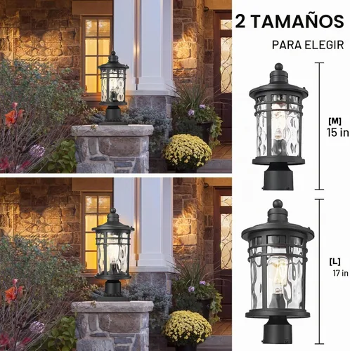 Vista 2 de Darkaway Luces de Poste para Exteriores Postes de Lámpara Iluminación para Exteriores, Luces de Poste de Aluminio Accesorios de Luz para Exteriores