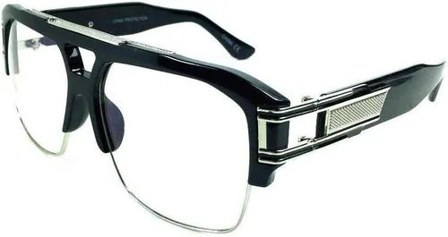 Vista 4 de Gazelle B-Boy - Gafas de sol estilo aviador retro cuadradas de metal y plástico Marco negro y dorado.