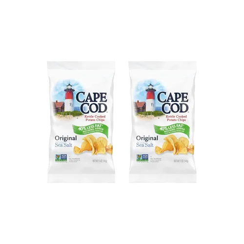 Vista 12 de Cape Cod Papas fritas, chips originales menos grasos, bolsas de aperitivos de 1 oz, 10