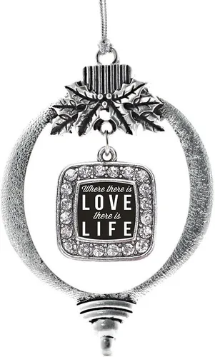 Vista 37 de Inspired Silver - Bon Voyage Cruise Ship Charm Ornamento – Adornos navideños cuadrados de plata con joyas de circonita cúbica