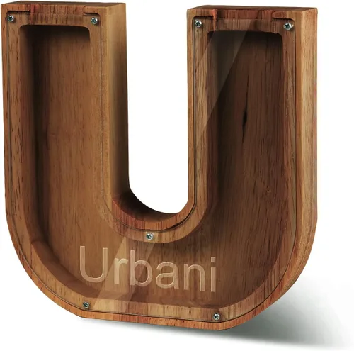 Vista 44 de Alcancía con nombre personalizado, 26 letras láser con texto personalizado, banco de monedas de madera, significado educativo, alcancía con nombre