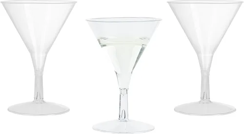 Vista 13 de Restaurantware Vasos de Martini desechables de 3 onzas, 100 mini tazas de Martini de plástico, aperitivo para fiestas o catering, mini vasos