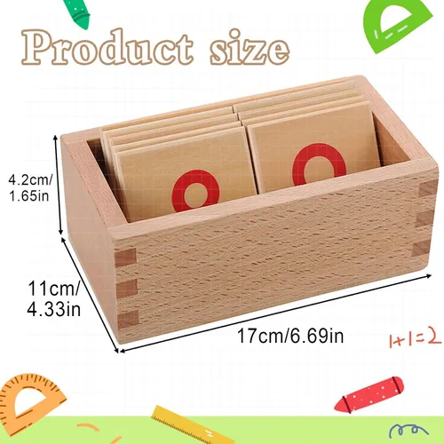 Vista 2 de Montessori Matemáticas Materiales Numerales Tarjetas para Preescolar Herramienta de Aprendizaje Temprano
