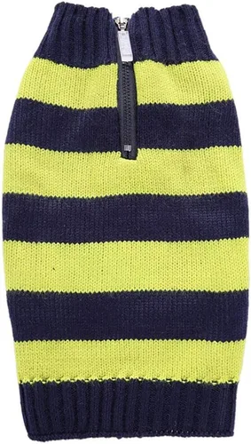 Vista 44 de Suéter de dos patas de algodón acanalado para Halloween, cuello alto a rayas alces estampado de Navidad para Teddy, Chihuahua, Shih Tzu, Yorkshire