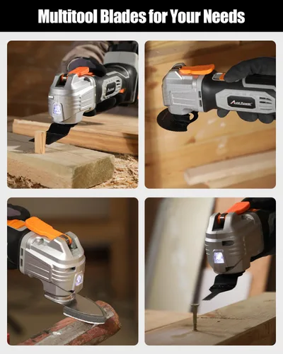 Vista 4 de AVID POWER 112 piezas Hojas de sierra oscilantes de liberación rápida Hojas multiherramienta oscilantes con lijas Accesorios universales