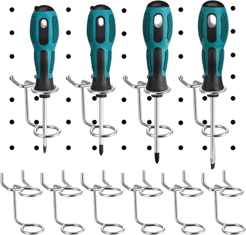 Vista 7 de Ripeng Organizador de destornilladores, portaherramientas multiherramienta, soporte para herramientas de doble anillo, accesorios de tablero