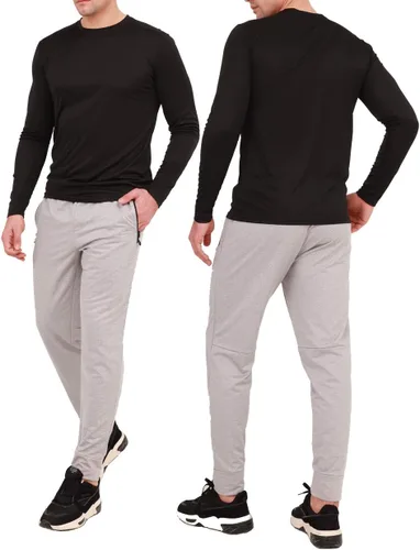 Vista 4 de Paquete de 12 pantalones deportivos para hombre, pantalones deportivos de entrenamiento para hombre, pantalones deportivos con bolsillos