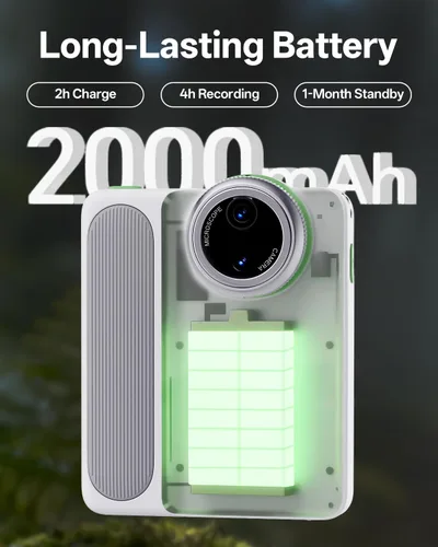 Vista 8 de MicroCam X1 - Cámara digital 4K con microscopio 400X, imágenes 4K verdaderas, enfoque automático, pantalla táctil LCD de 3.5 pulgadas, cámaras