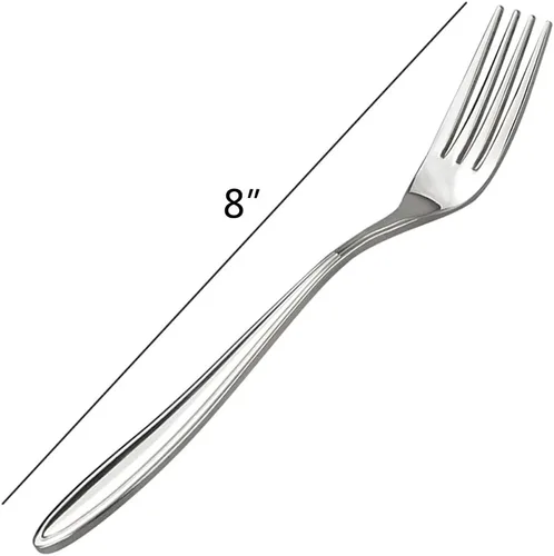 Vista 2 de Jekiyo Tenedores de cena de acero inoxidable, 8 pulgadas, tenedor de mesa de 12 piezas