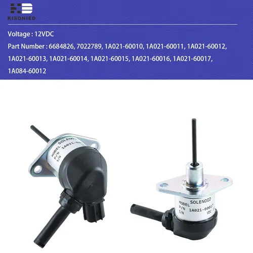 Vista 2 de 1A021-60010 Solenoide de apagado de combustible 1A021-60013 1A021-60015 1A021-60017 6684826 para Kubota V2003 V2203 V2403 D1503 Bobcat S11 60 S1 60