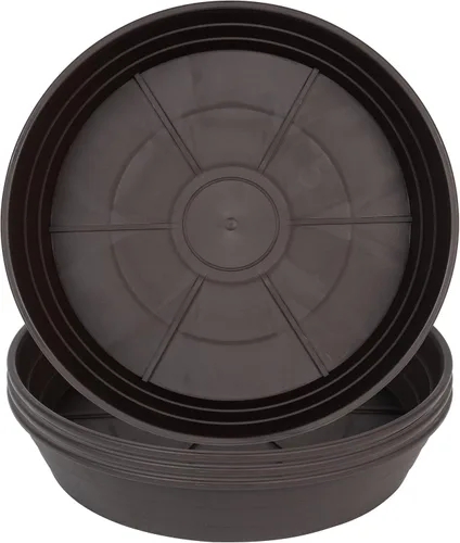 Vista 10 de Plato para macetas de 10 a 25 pulgadas, bandejas de riego extra profundas para macetas, bandeja de drenaje pesada para interiores sin agujeros, 4
