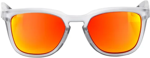 Vista 3 de 100% Speedlab (61028-255-43) Hudson - Soft Tact Translucent Crystal Grey - HiPER Lente de espejo multicapa roja, tamaño libre