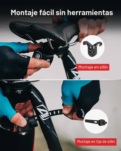 Vista 8 de Magicshine SEEMEE 200 V3.0 Luces Traseras de Bicicleta Recargables USB C, Salida Máxima de 200 Lúmenes, Luces de Bicicleta con Visibilidad de 360°