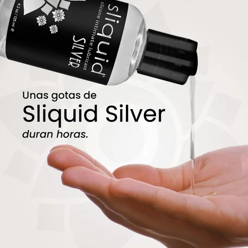 Vista 4 de Sliquid - Lubricante íntimo de silicona Naturals Silver, NS7007, 2 onzas, 1