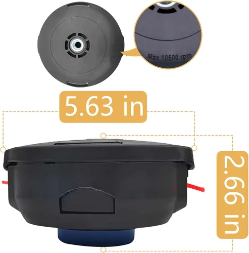 Vista 2 de Cabezal de recortadora T45X sustituye a Husqvarna T45 T45X T55 T55X Cabezal de recortadora para Husqvarna 143R-II 153R 240R 250R 250RX 335LS 335RX