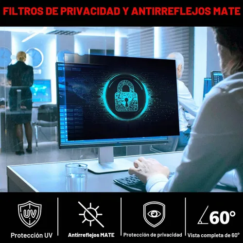 Vista 8 de Filtro de Privacidad para Pantalla de Computadora de 21.5 Pulgadas 16:9 de Pantalla Ancha, Protector Anti-Espía/Antirreflejo Accesorios de Oficina