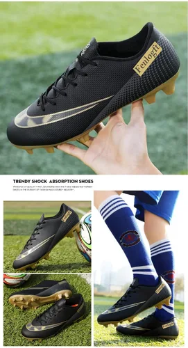 Vista 5 de Tacos de fútbol bajos de cuero, de grado profesional con cordones, ideales para entrenamiento y competición en terreno firme y césped, unisex