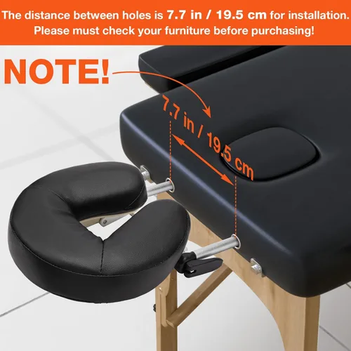 Vista 3 de Mesa de masaje, cuna y almohada, reposacabezas de cama de spa de masaje ajustable Massage Table/Bed/Chair Headrest Platform with Face Pillow