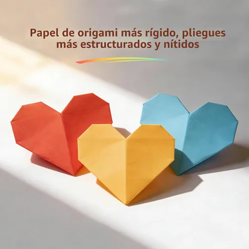 Vista 5 de Papel de origami cuadrado de 6 pulgadas, 500 hojas, 20 colores vivos, doble cara para niños y adultos, proyectos de arte y manualidades