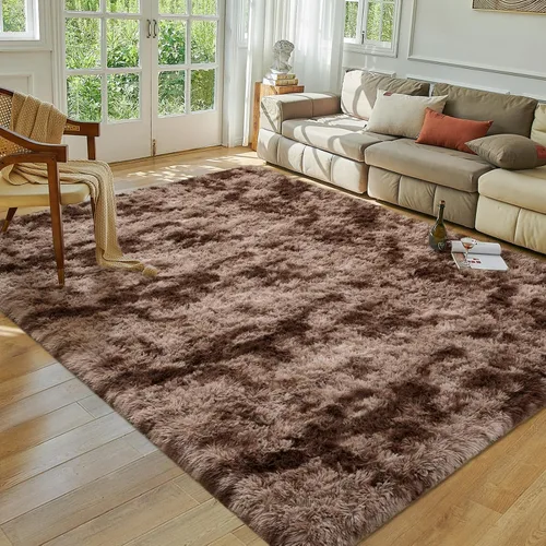 Vista 27 de Softlife Alfombra naranja para dormitorio, alfombra de felpa esponjosa para sala de estar para niñas, alfombra lanuda para niños, alfombra suave