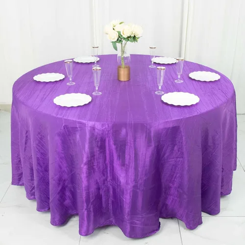 Vista 15 de Tableclothsfactory Mantel rectangular de tafetán arrugado de acordeón azul polvoriento, de 60 x 102 pulgadas, perfecto para ceremonias de boda