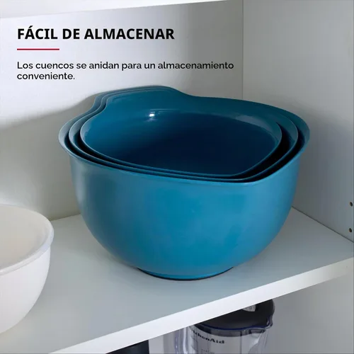 Vista 6 de KitchenAid Cuencos de mezcla universales de plástico anidables