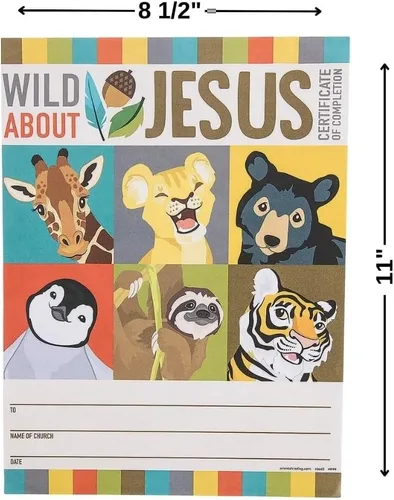 Vista 3 de Fun Express - Certo de finalización de Wild Encounters Vbs - Papelería - Premios - Cintas de premios y certificados de papel - 25 piezas