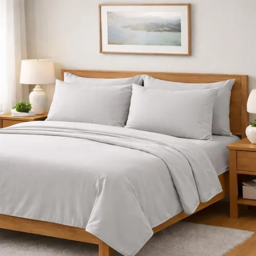 Vista 57 de Mattress-Homes Juego de sábanas de 4 piezas ultra lujosas 100% algodón suave de fibra larga de 16 pulgadas de profundidad, tamaño individual lavable
