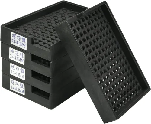Vista 10 de Othmro Bandejas de tornillos antiestáticos de 273 agujeros, placas de tornillo de 5.512 x 3.543 x 0.984 in, soporte de bandeja de tornillos