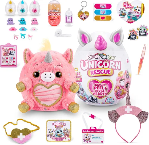 Vista 6 de Rainbocorns Unicorn Rescue Surprise - Peluche coleccionable de ZURU