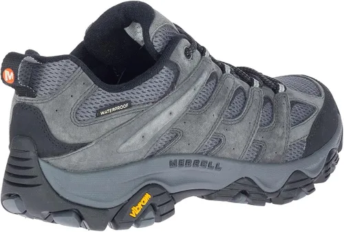Vista 4 de Merrell Zapato de senderismo impermeable Moab 3 para hombre, Granite, 12.5