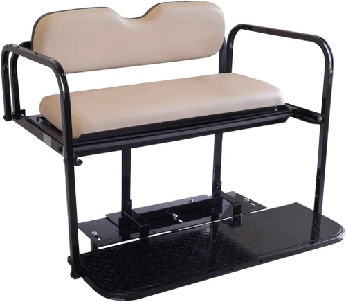 Vista 5 de Club Car DS (modelos 00.5-Up) Kit de asiento trasero abatible para carrito de golf con marco de acero