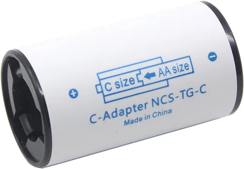 Vista 2 de Paquete de 6 adaptadores de batería de tamaño C, adaptador de batería AA a C convertidor espaciador