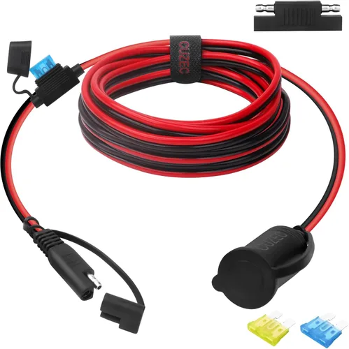 Vista 10 de CUZEC 1FT/1.0 ft 16AWG SAE a enchufe adaptador de enchufe enchufe con conector SAE (CU10400B)