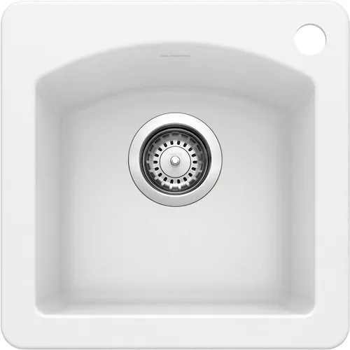 Vista 4 de BLANCO 443070 Diamond Silgranit - Fregadero de barra para empotrar o empotrar, color blanco suave