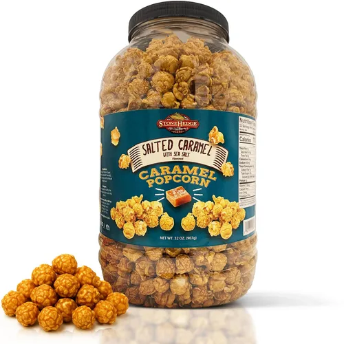 Vista 7 de Palomitas con sabor a mantequilla y toffee de Stonehedge Farms Tubo grande de 32 oz Perfecto para fiestas y Navidad Snacks dulces en granel