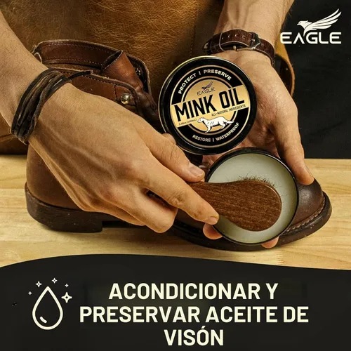 Vista 8 de Kit de Cuidado de Botas de Cuero – Aceite de Visón, Jabón para Monturas de Cuero, Aplicadores y Paño – Kit de Cuidado de Cuero, Kit de Cuidado